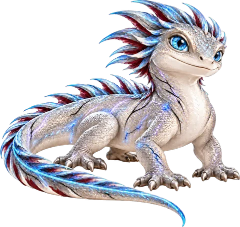 Dad Neut, a silver Neut with a blue and red crest
